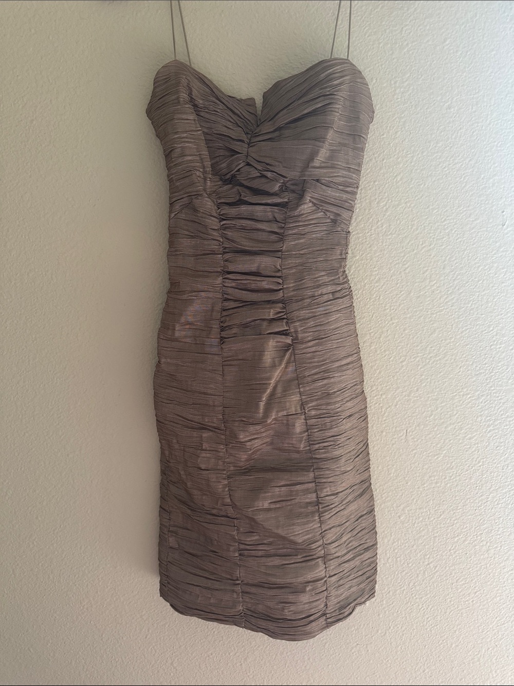 Nicole Miller Studio Crinkle Ruched Cocktail Dress